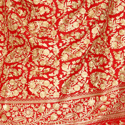 Women's Aari Embroidery Wool Stole